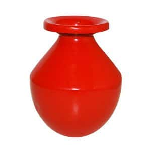 Lota Vase aluminium rød